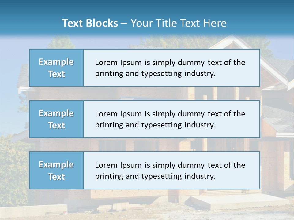 Attic Building Shingles PowerPoint Template