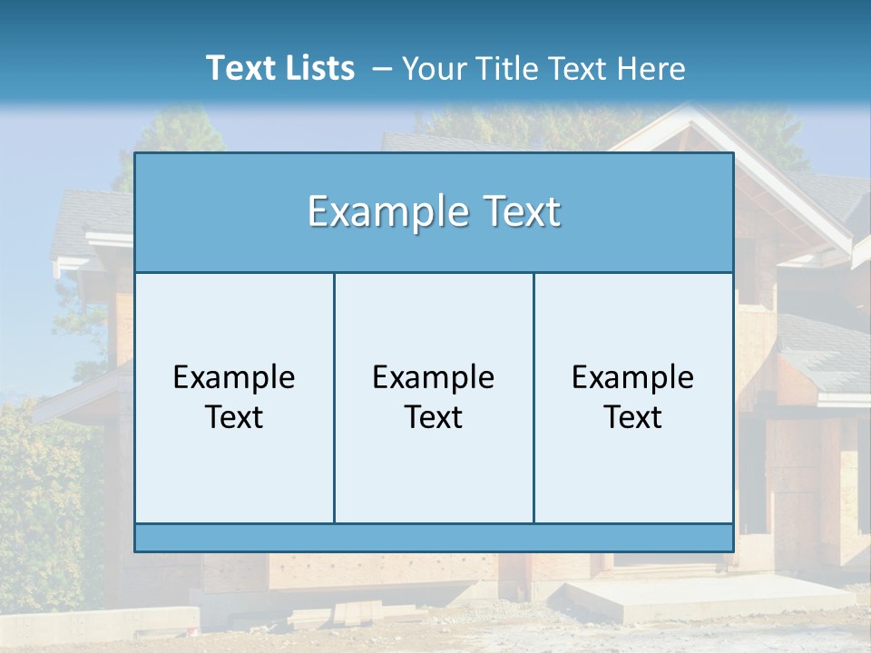 Attic Building Shingles PowerPoint Template