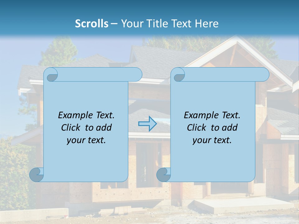 Attic Building Shingles PowerPoint Template