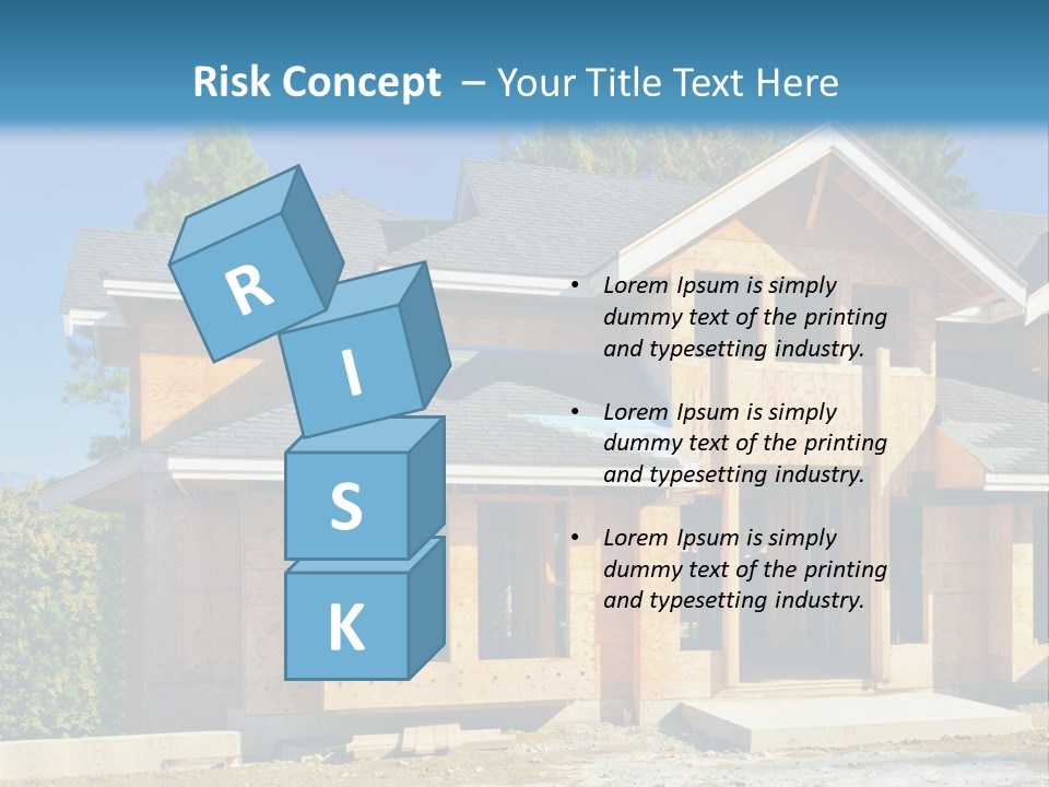 Attic Building Shingles PowerPoint Template