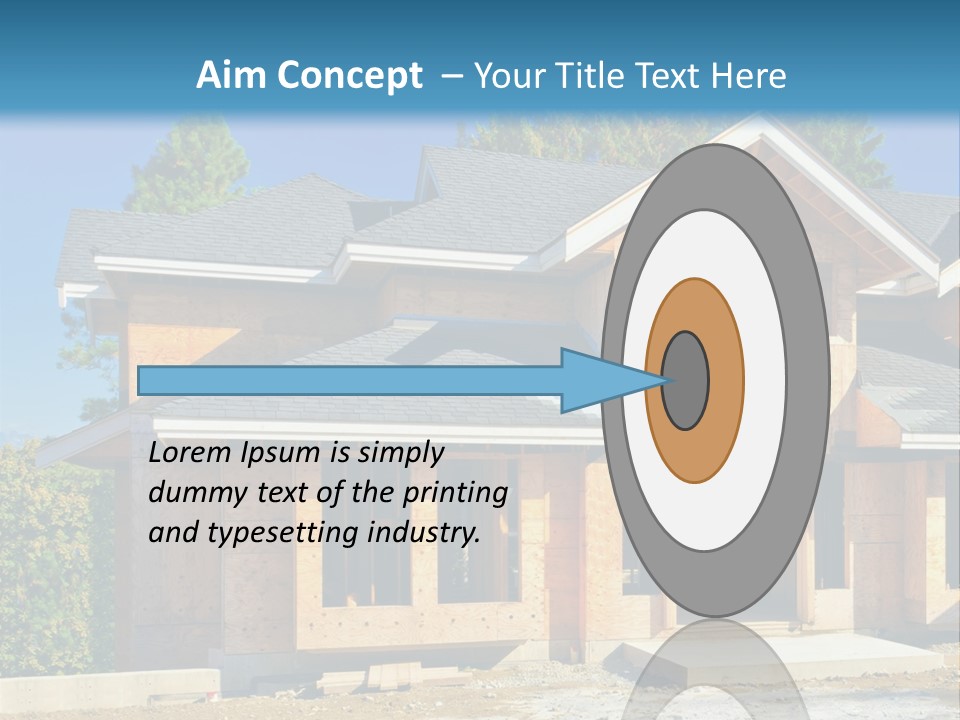 Attic Building Shingles PowerPoint Template