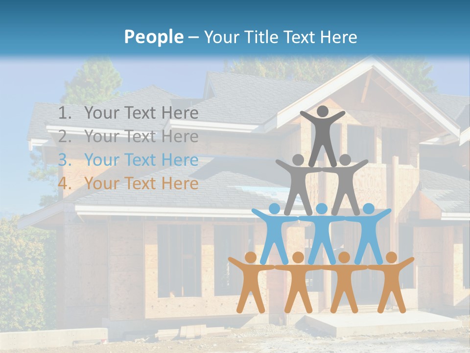 Attic Building Shingles PowerPoint Template