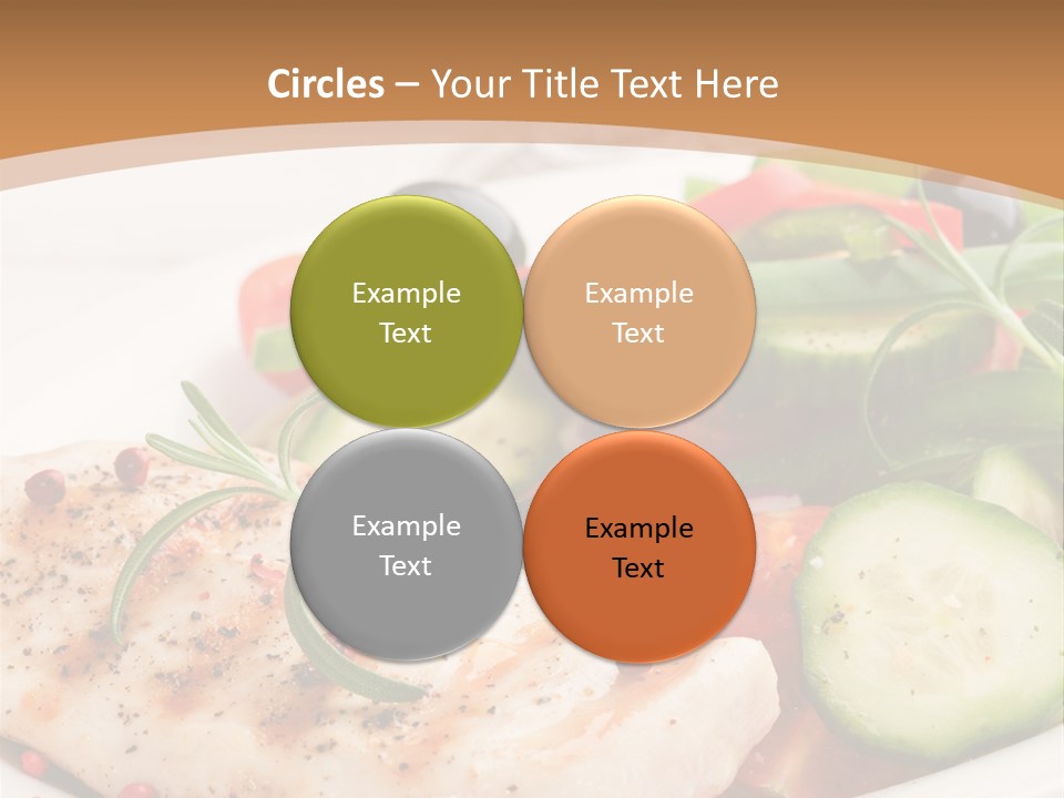 Cucumber Vegetables Chicken PowerPoint Template