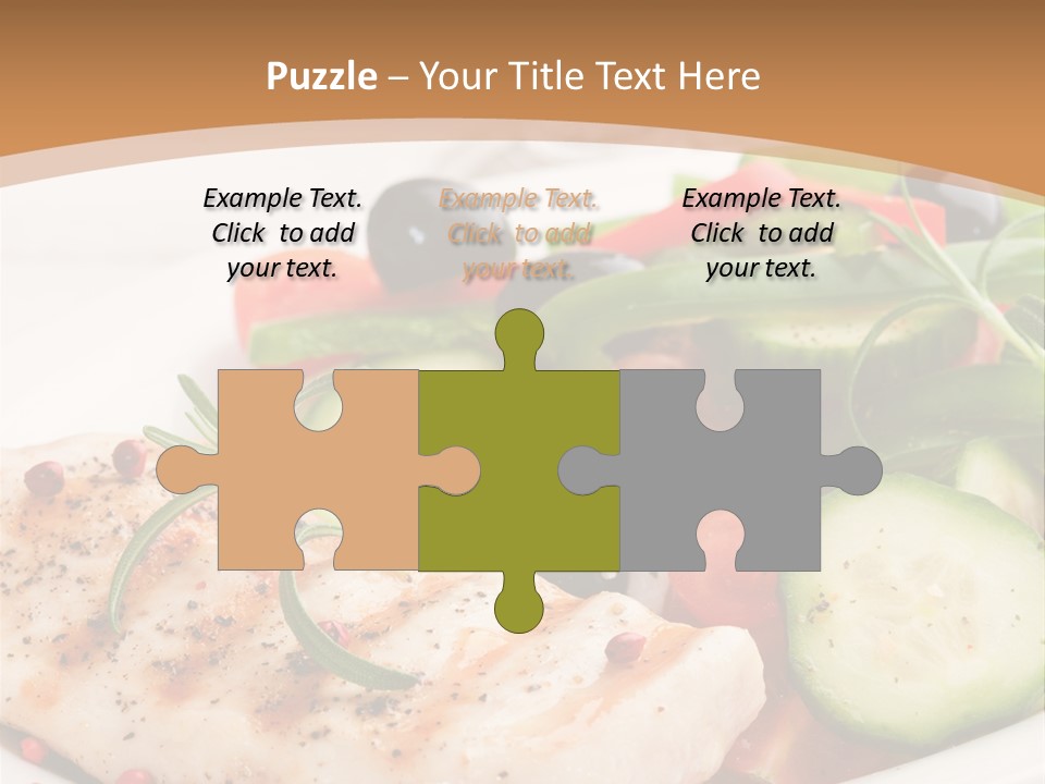 Cucumber Vegetables Chicken PowerPoint Template