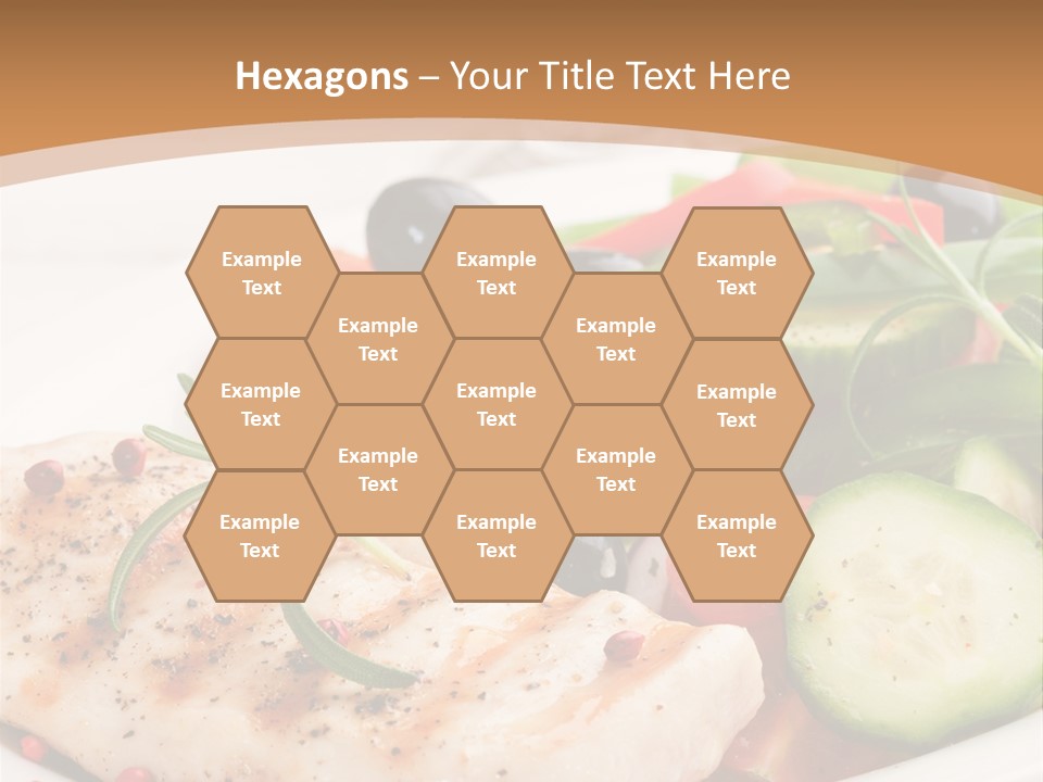 Cucumber Vegetables Chicken PowerPoint Template