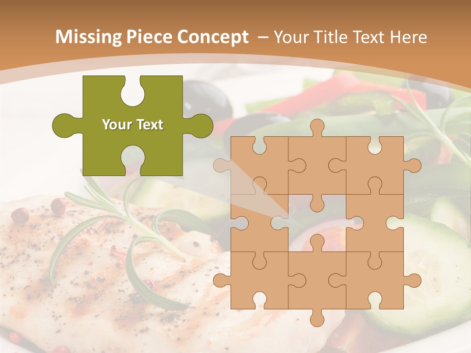 Cucumber Vegetables Chicken PowerPoint Template