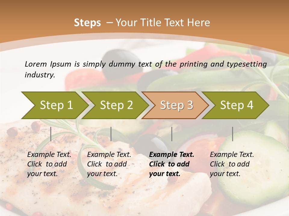 Cucumber Vegetables Chicken PowerPoint Template