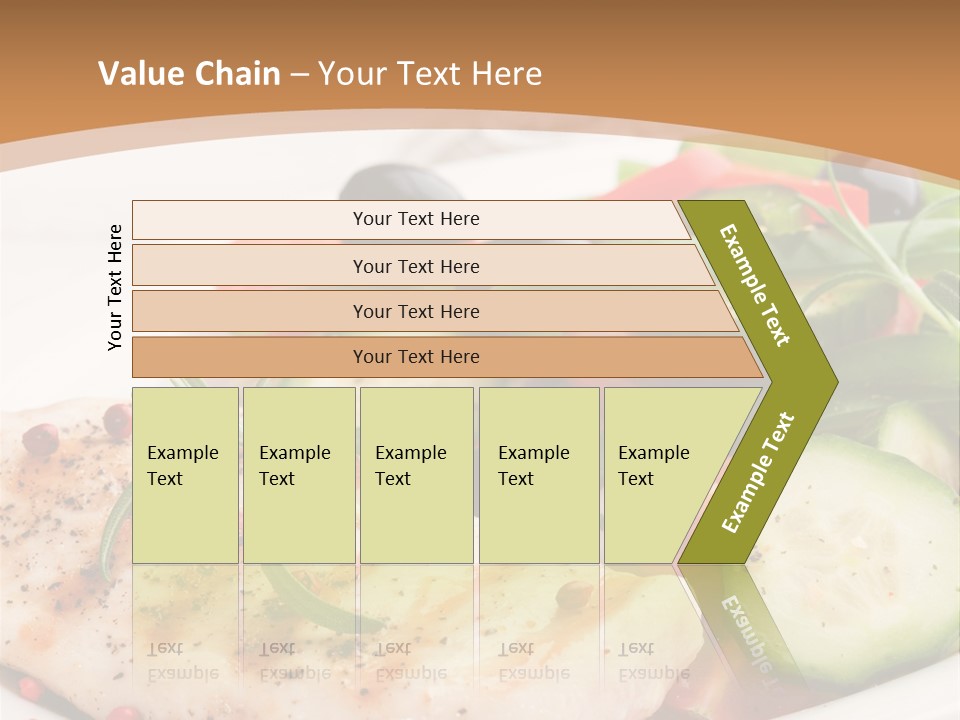 Cucumber Vegetables Chicken PowerPoint Template