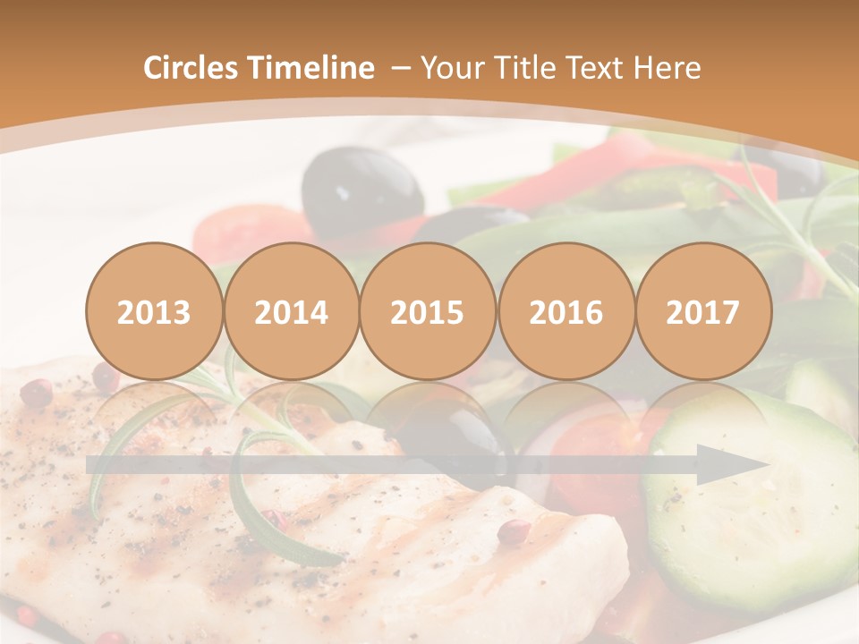 Cucumber Vegetables Chicken PowerPoint Template