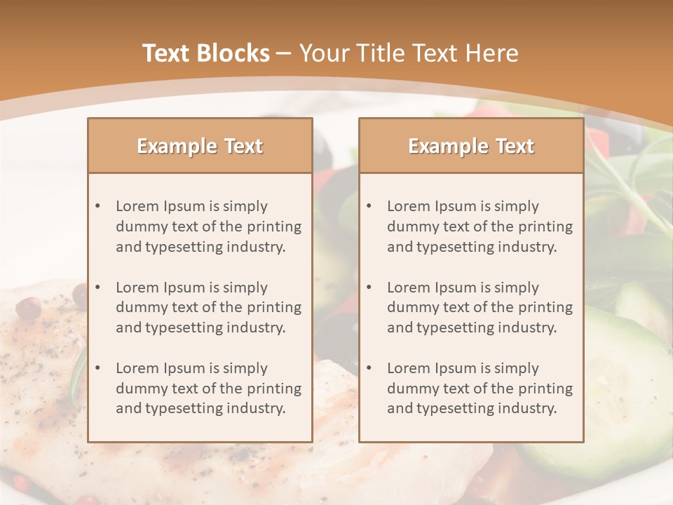 Cucumber Vegetables Chicken PowerPoint Template