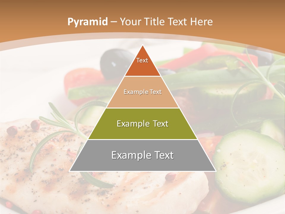 Cucumber Vegetables Chicken PowerPoint Template