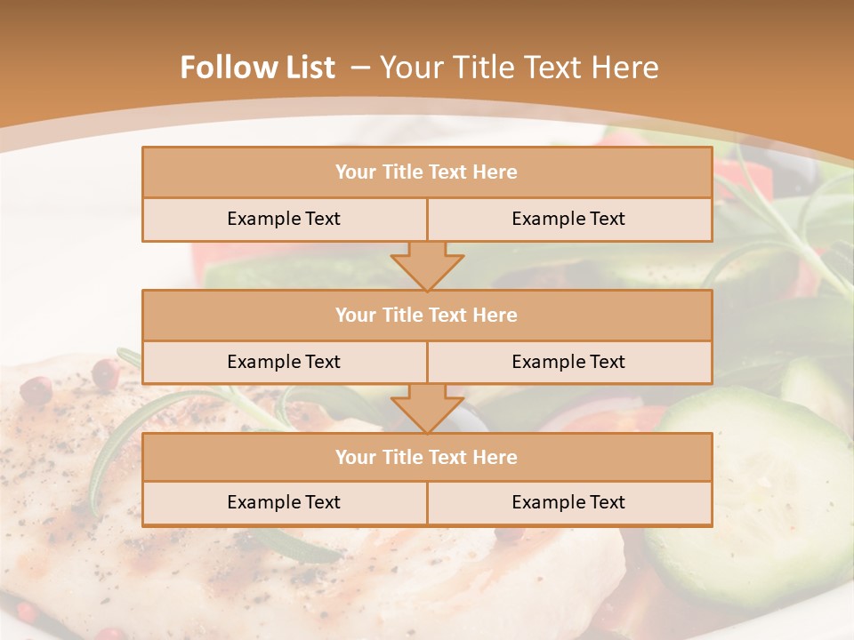 Cucumber Vegetables Chicken PowerPoint Template