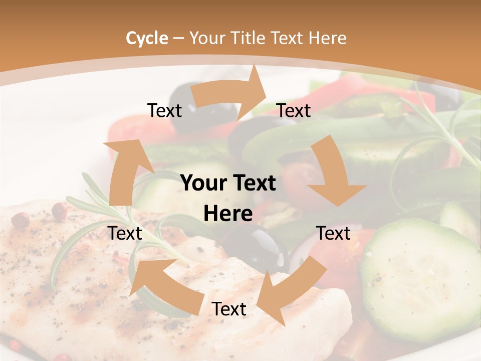 Cucumber Vegetables Chicken PowerPoint Template