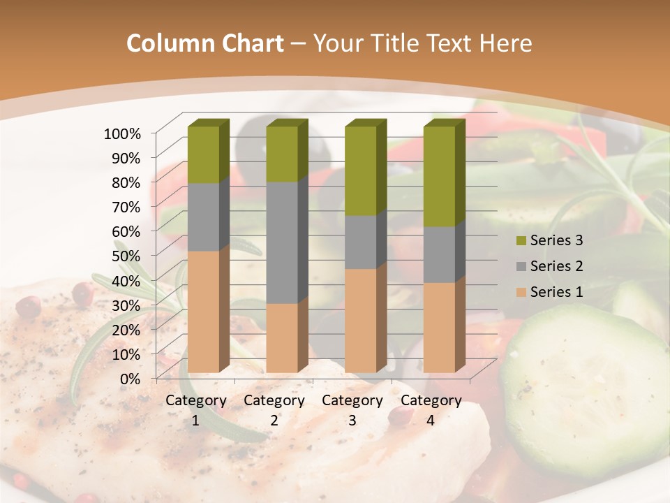 Cucumber Vegetables Chicken PowerPoint Template