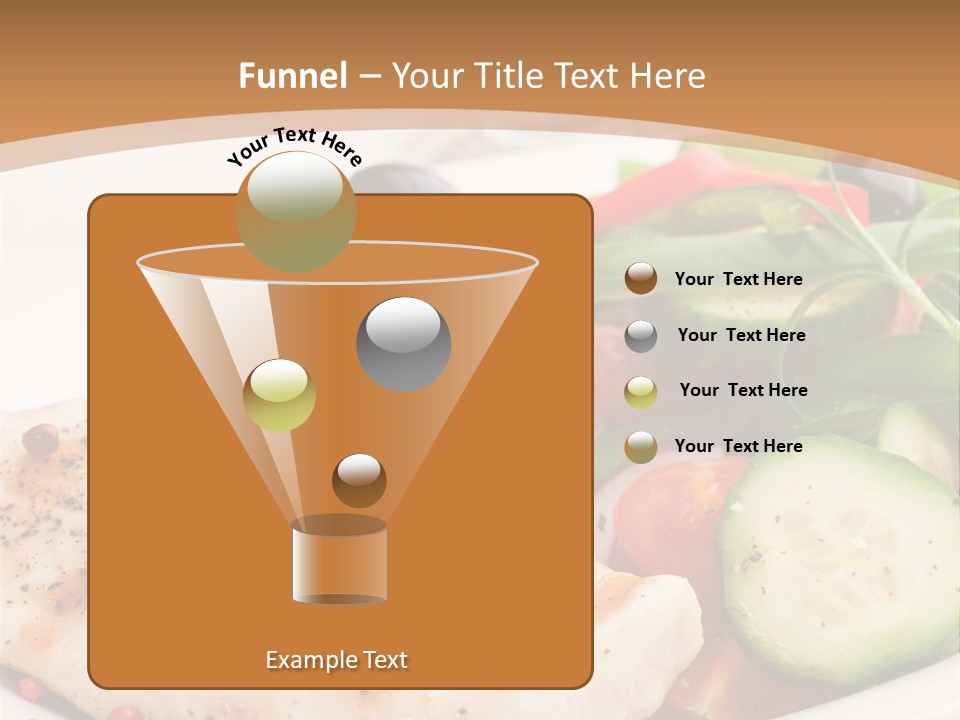 Cucumber Vegetables Chicken PowerPoint Template