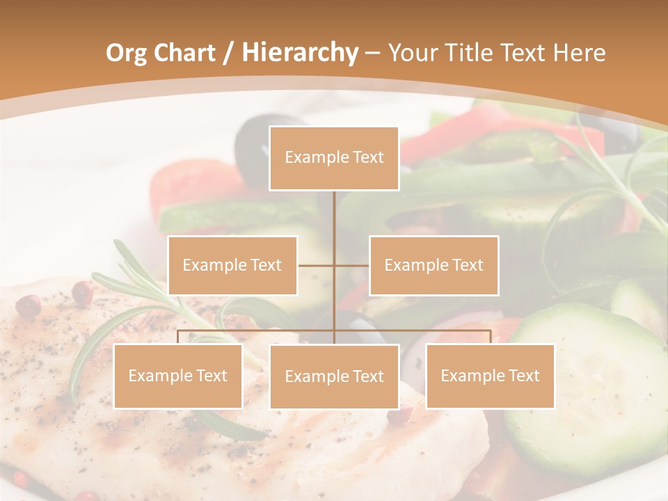 Cucumber Vegetables Chicken PowerPoint Template