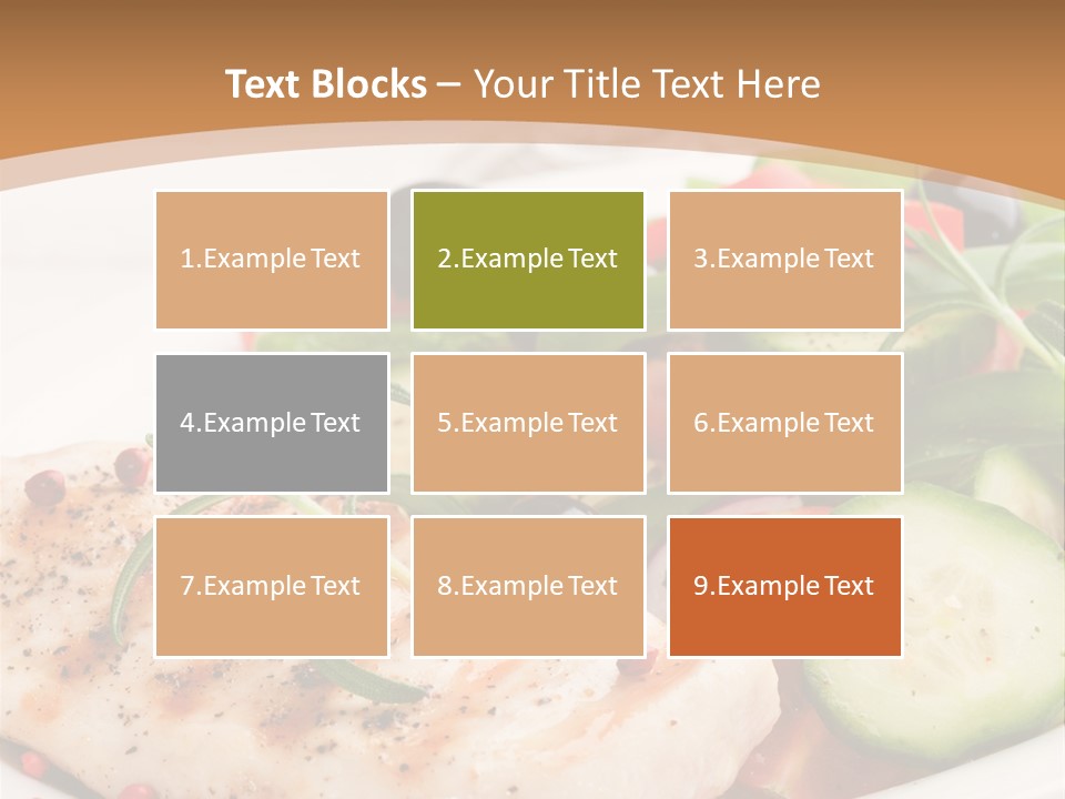 Cucumber Vegetables Chicken PowerPoint Template