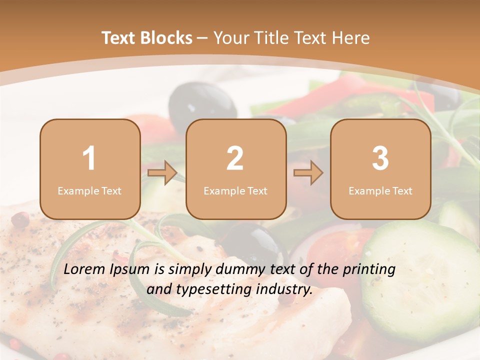 Cucumber Vegetables Chicken PowerPoint Template