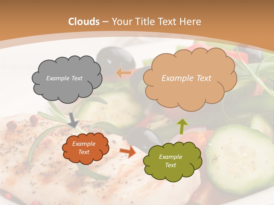 Cucumber Vegetables Chicken PowerPoint Template