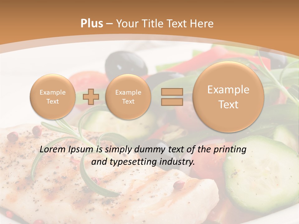Cucumber Vegetables Chicken PowerPoint Template