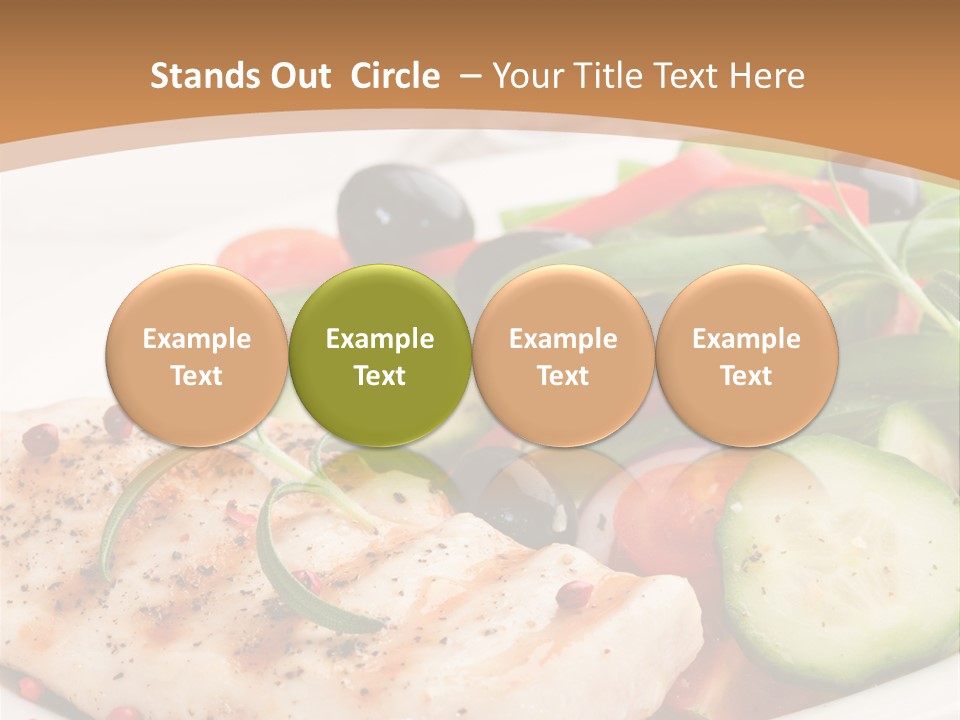 Cucumber Vegetables Chicken PowerPoint Template
