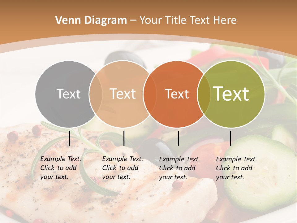 Cucumber Vegetables Chicken PowerPoint Template