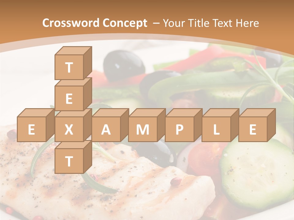 Cucumber Vegetables Chicken PowerPoint Template