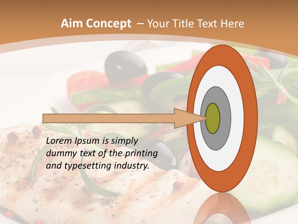 Cucumber Vegetables Chicken PowerPoint Template