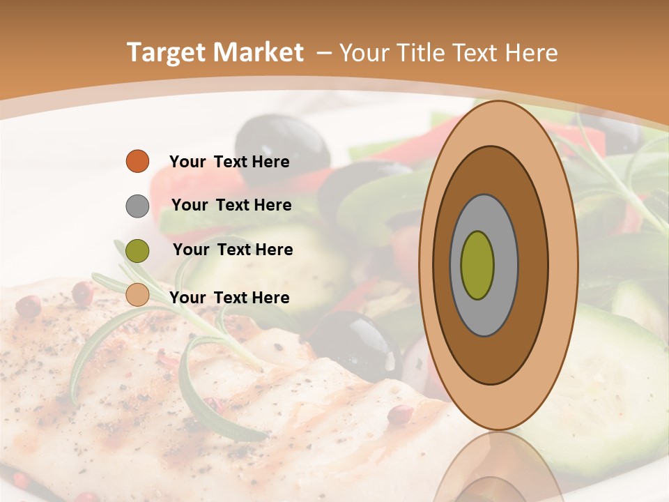 Cucumber Vegetables Chicken PowerPoint Template