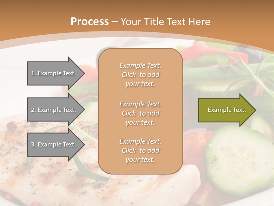 Cucumber Vegetables Chicken PowerPoint Template