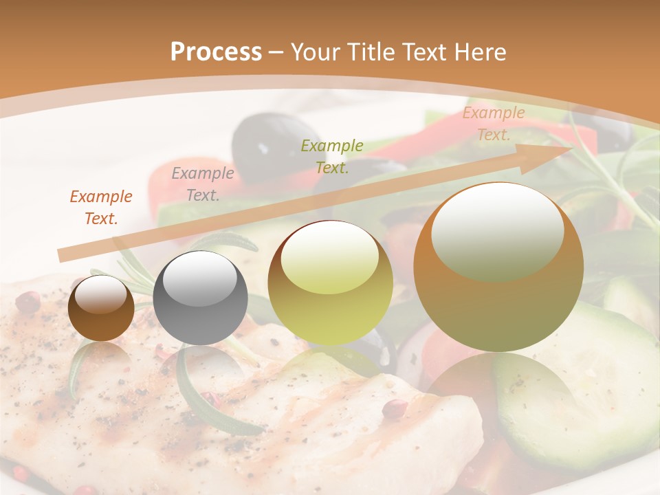 Cucumber Vegetables Chicken PowerPoint Template