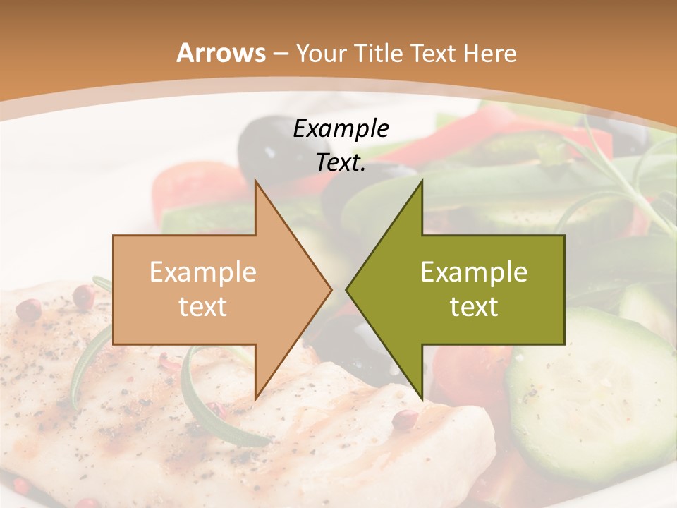 Cucumber Vegetables Chicken PowerPoint Template