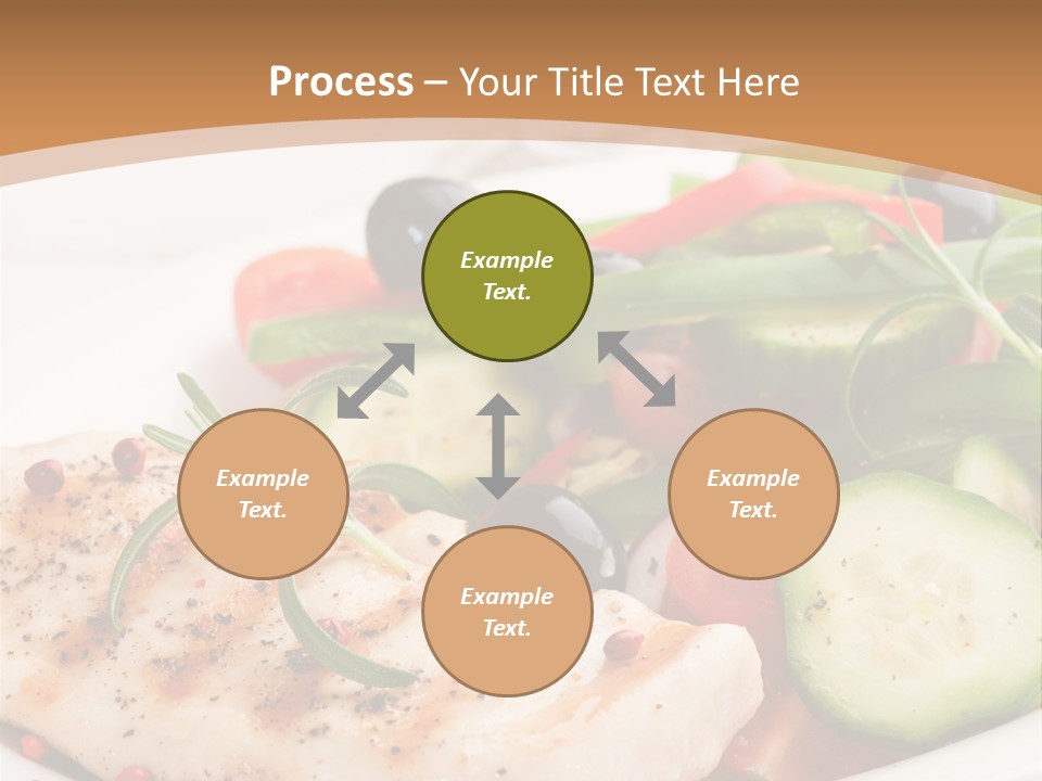 Cucumber Vegetables Chicken PowerPoint Template