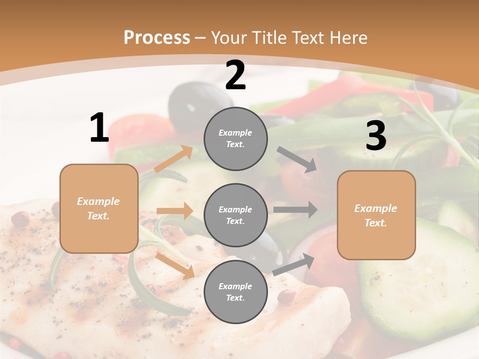 Cucumber Vegetables Chicken PowerPoint Template