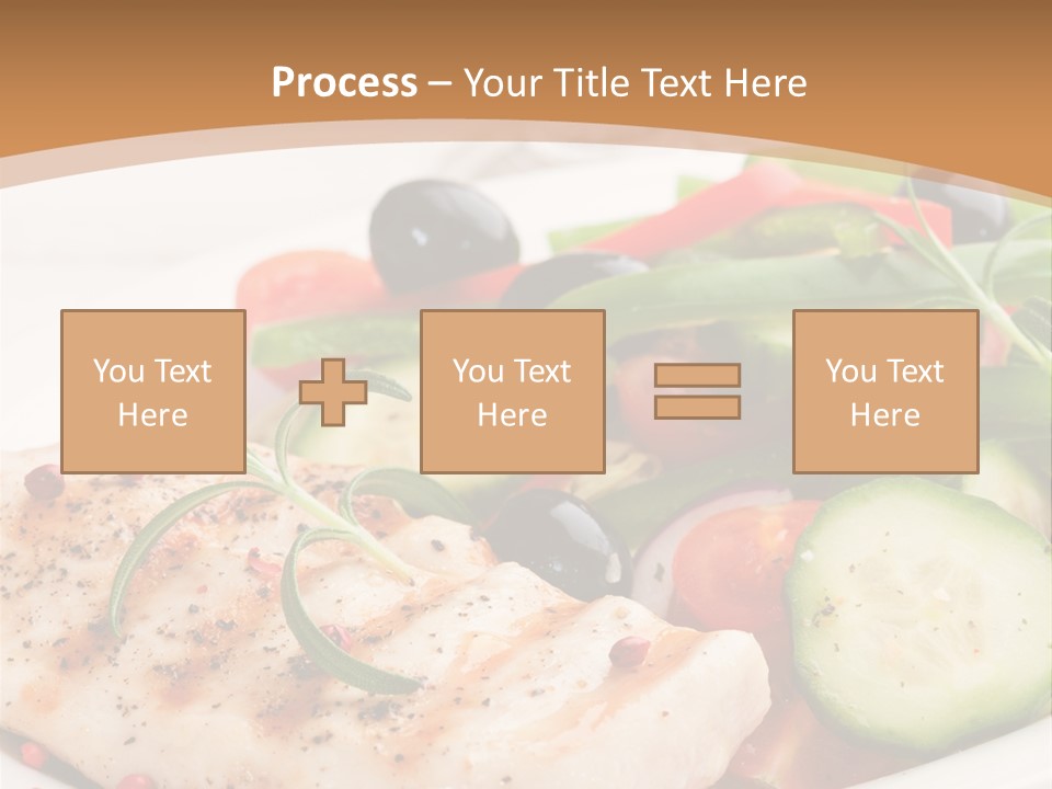 Cucumber Vegetables Chicken PowerPoint Template