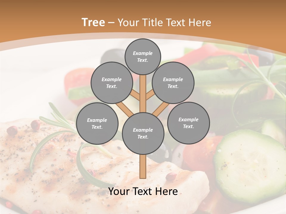 Cucumber Vegetables Chicken PowerPoint Template