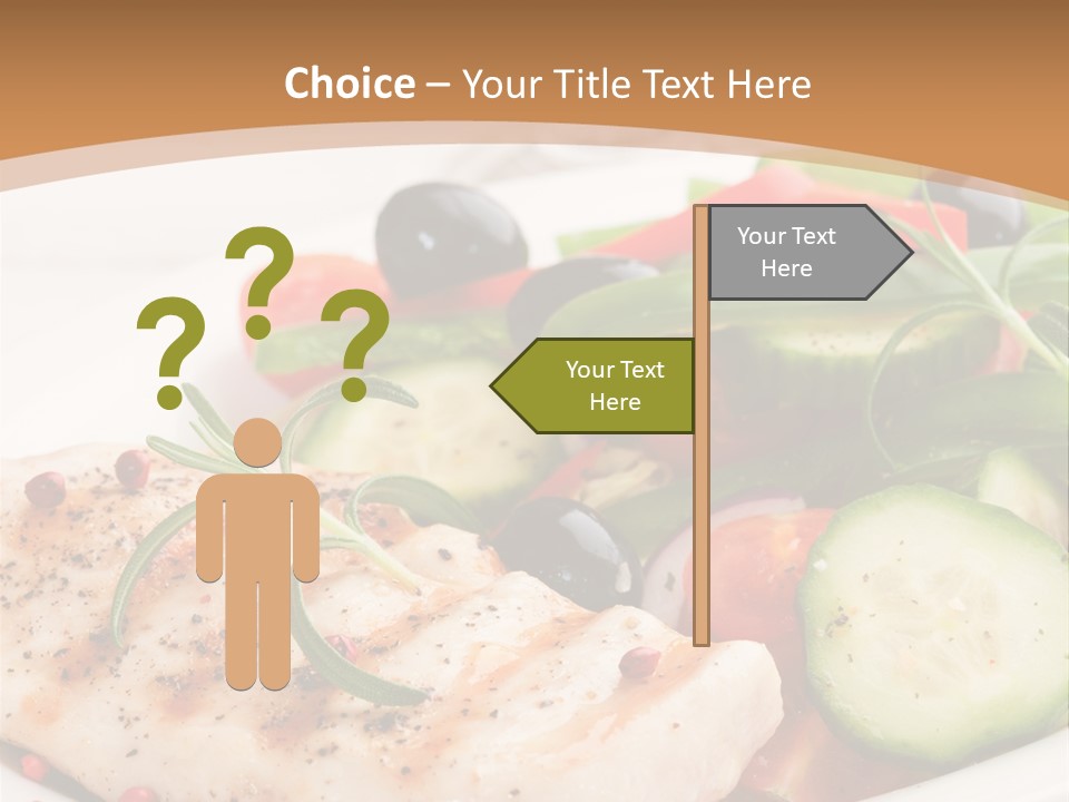 Cucumber Vegetables Chicken PowerPoint Template