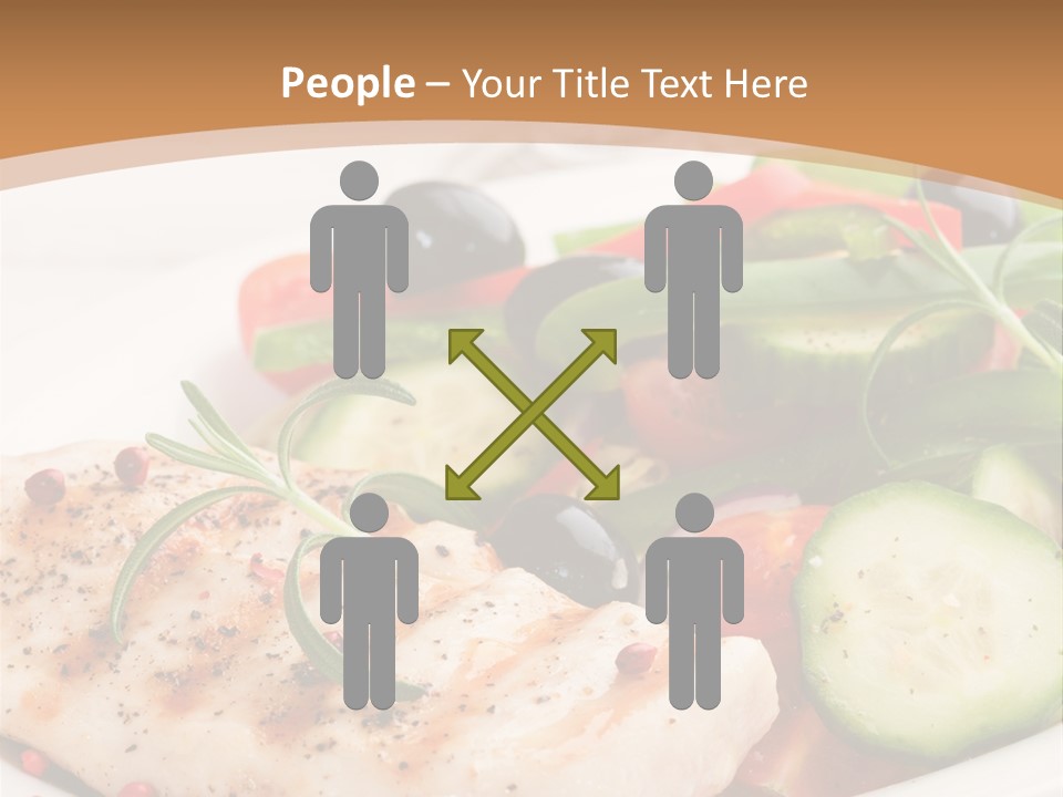 Cucumber Vegetables Chicken PowerPoint Template
