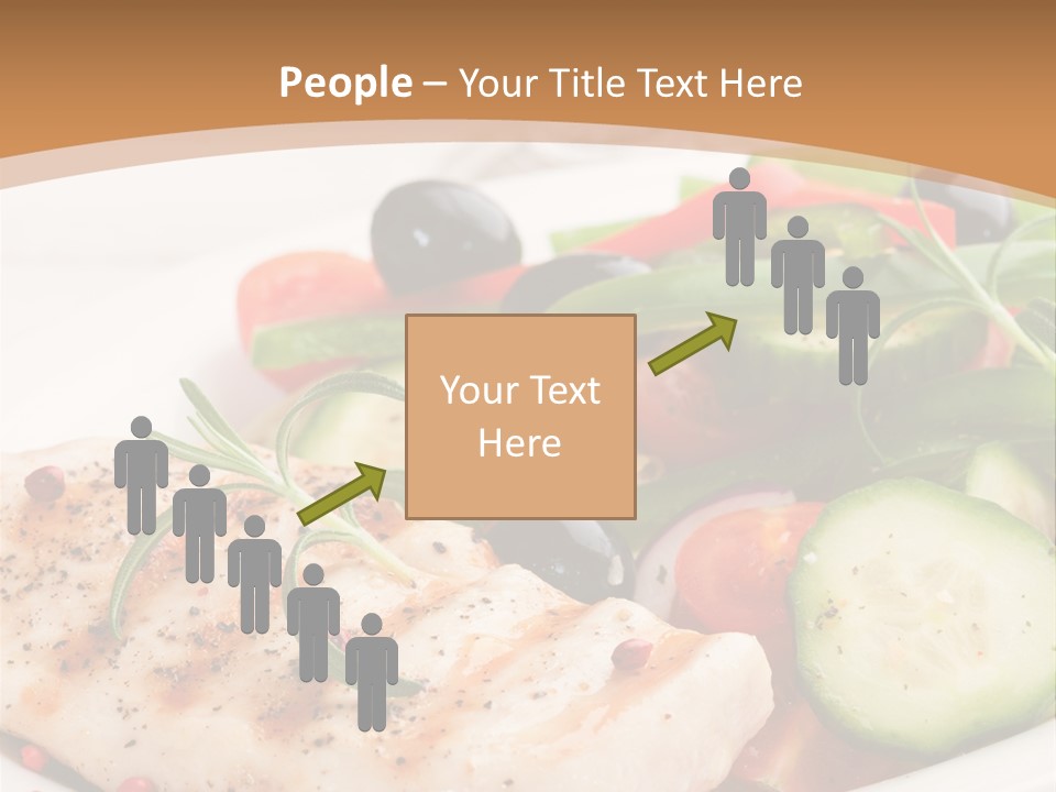 Cucumber Vegetables Chicken PowerPoint Template