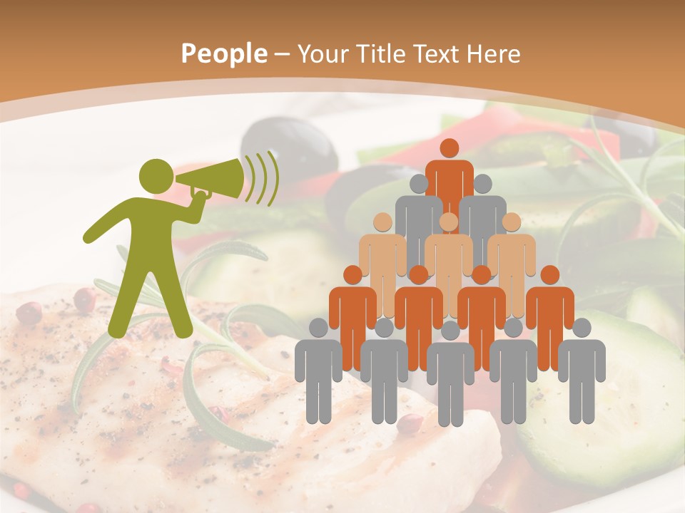 Cucumber Vegetables Chicken PowerPoint Template