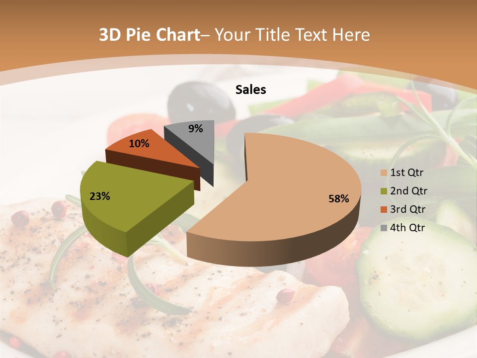Cucumber Vegetables Chicken PowerPoint Template