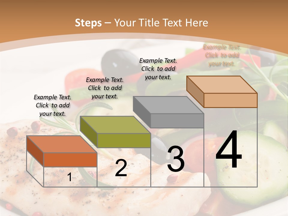 Cucumber Vegetables Chicken PowerPoint Template
