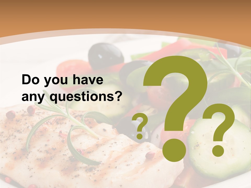 Cucumber Vegetables Chicken PowerPoint Template