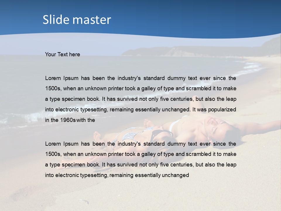 Tanning Portrait Man PowerPoint Template