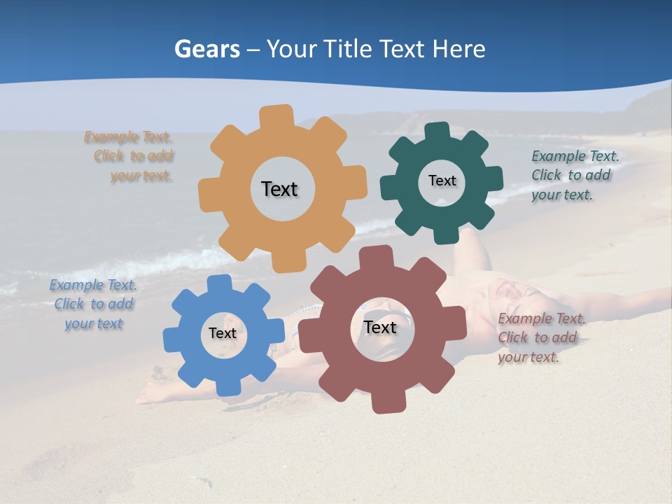 Tanning Portrait Man PowerPoint Template