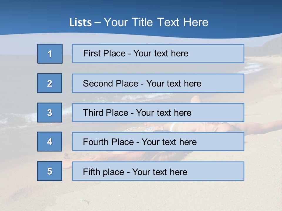 Tanning Portrait Man PowerPoint Template