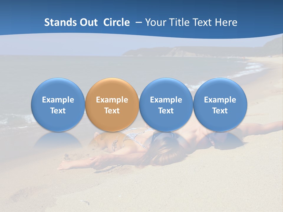 Tanning Portrait Man PowerPoint Template