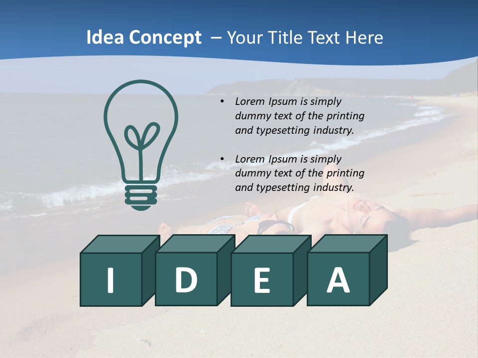 Tanning Portrait Man PowerPoint Template