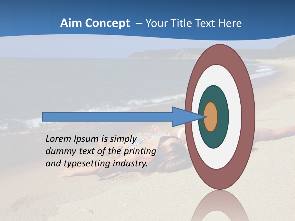 Tanning Portrait Man PowerPoint Template