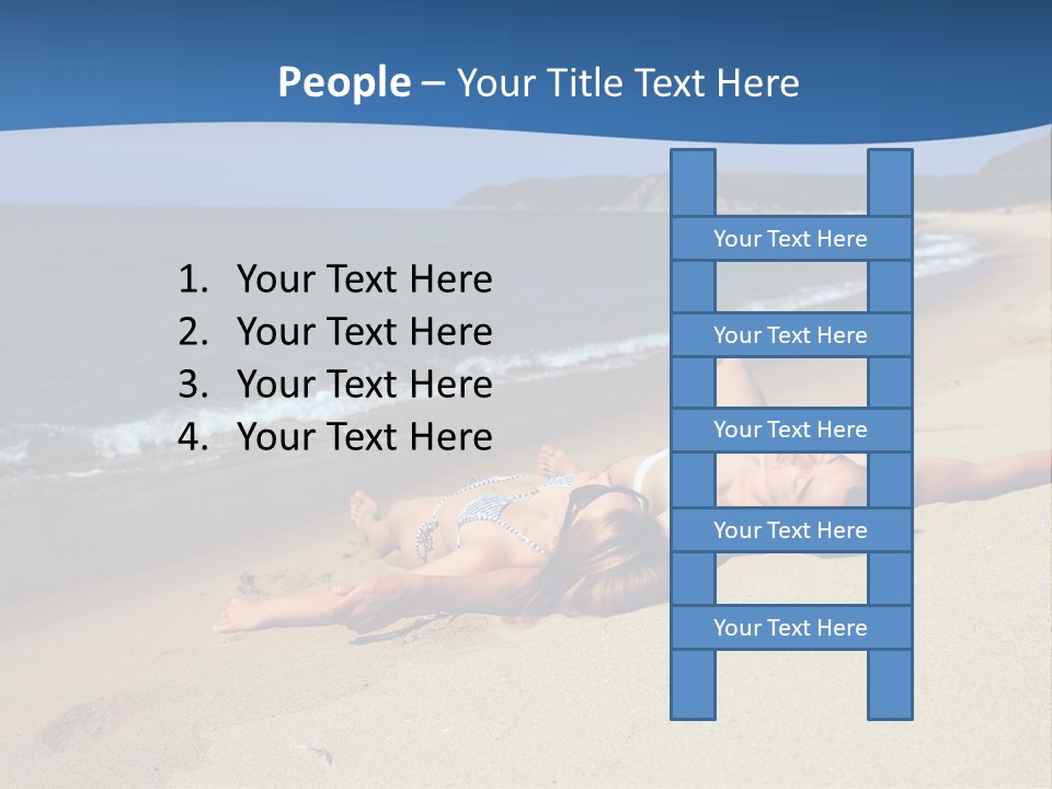 Tanning Portrait Man PowerPoint Template